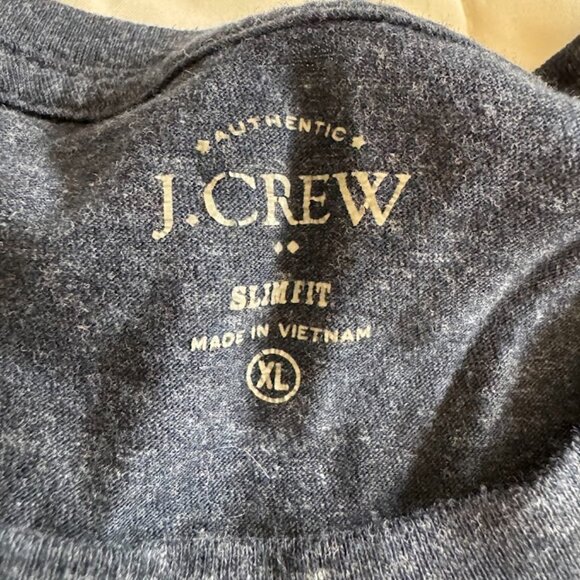 J Crew Mens Slim Fit XL Striped Pocket Tee - Picture 2 of 5